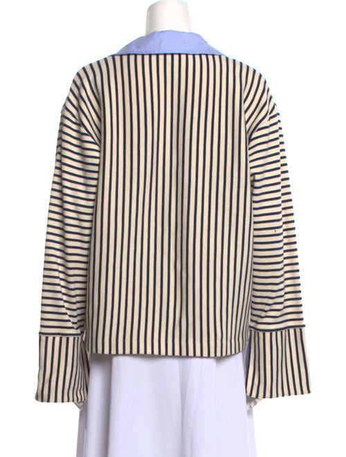 Tanya Taylor Striped Long Sleeve Polo