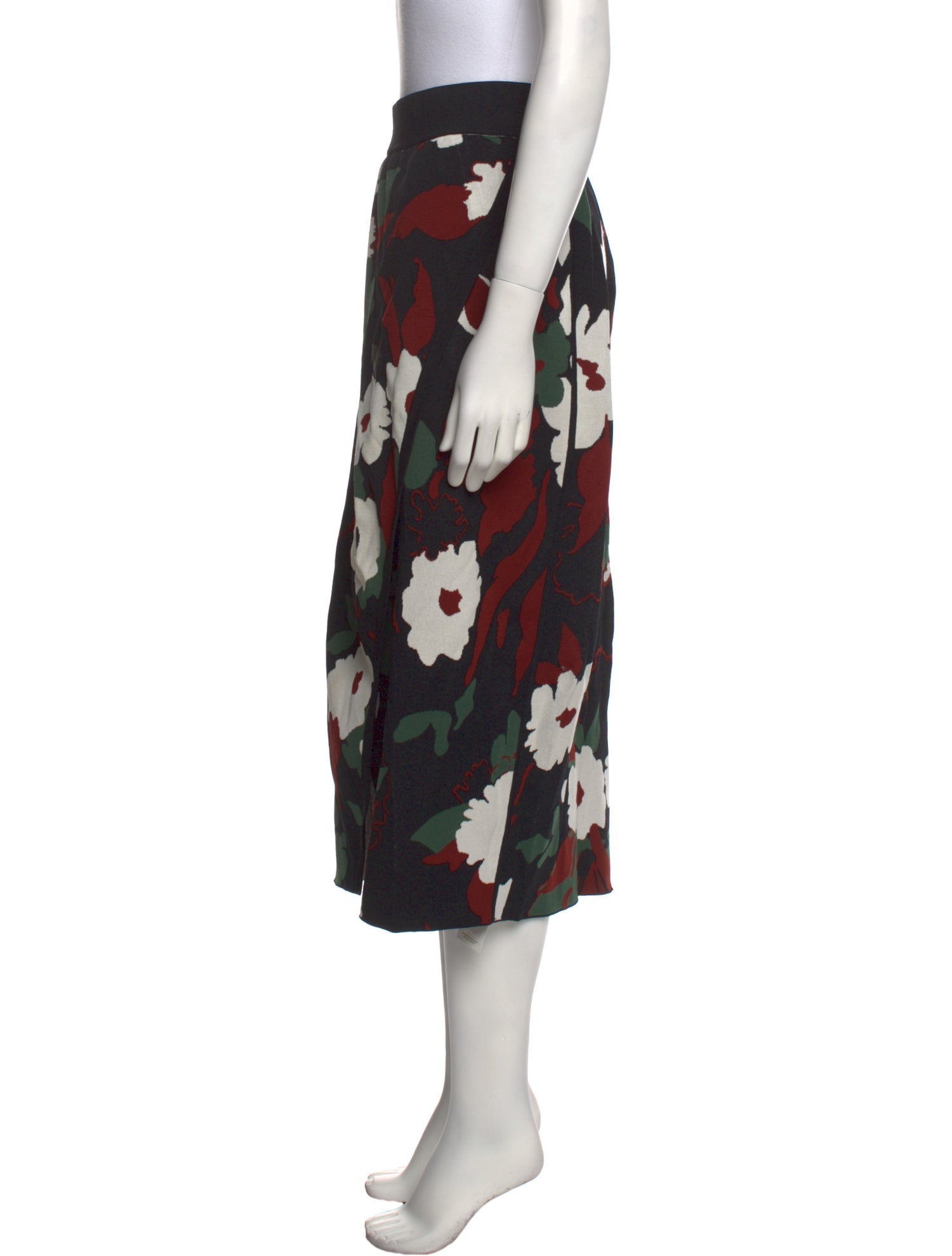 Tanya Taylor Floral Print Midi Length Skirt