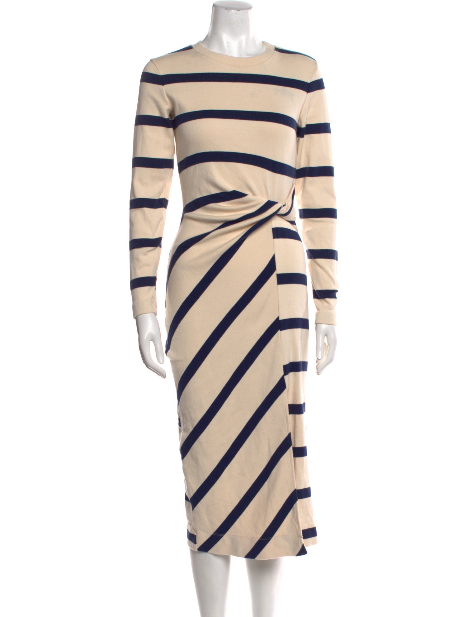 Tanya Taylor Striped Midi Length Dress