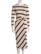 Tanya Taylor Striped Midi Length Dress