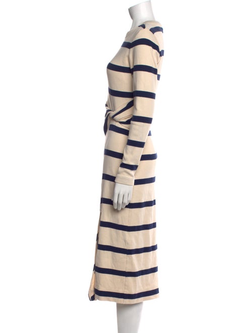 Tanya Taylor Striped Midi Length Dress