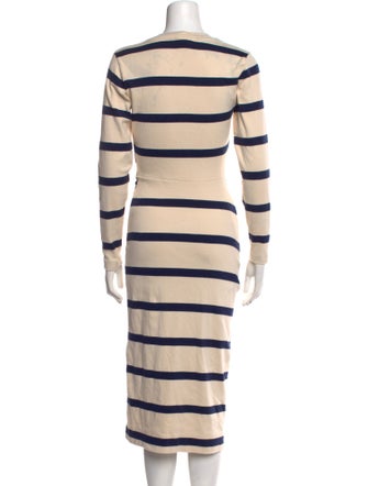 Tanya Taylor Striped Midi Length Dress