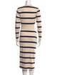 Tanya Taylor Striped Midi Length Dress