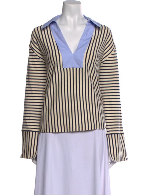 Tanya Taylor Striped Long Sleeve Top