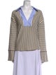 Tanya Taylor Striped Long Sleeve Top