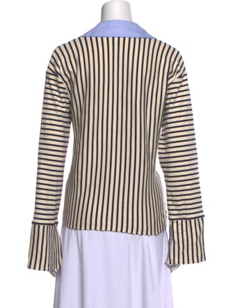 Tanya Taylor Striped Long Sleeve Top
