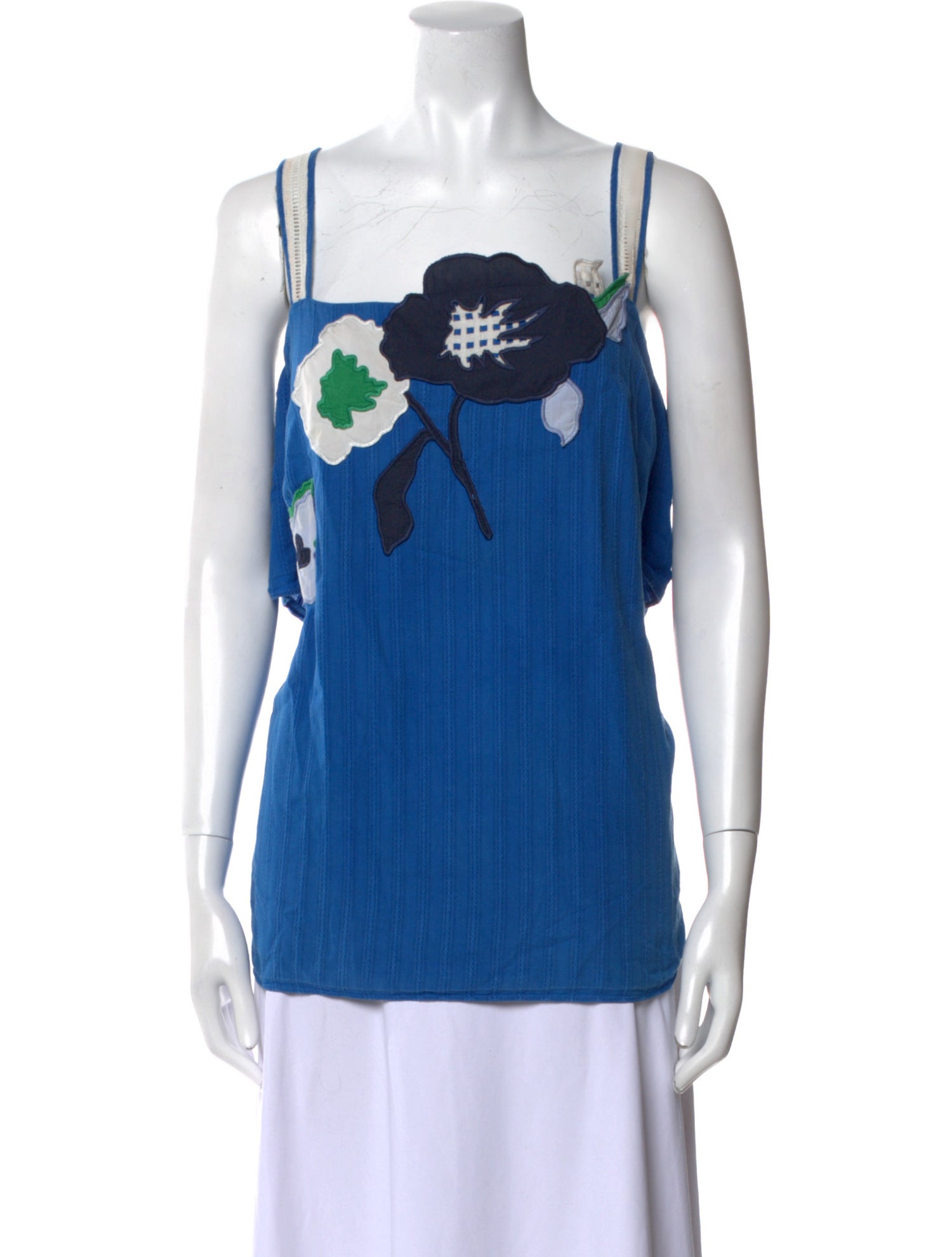 Tanya Taylor Printed Square Neckline Top