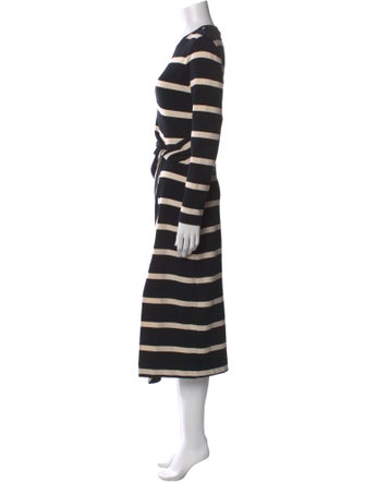 Tanya Taylor Striped Midi Length Dress