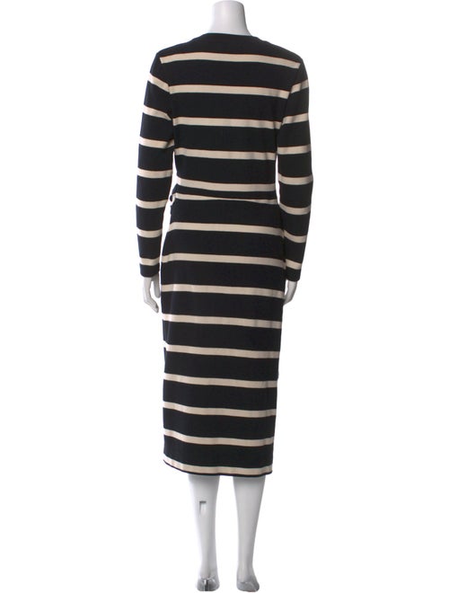 Tanya Taylor Striped Midi Length Dress