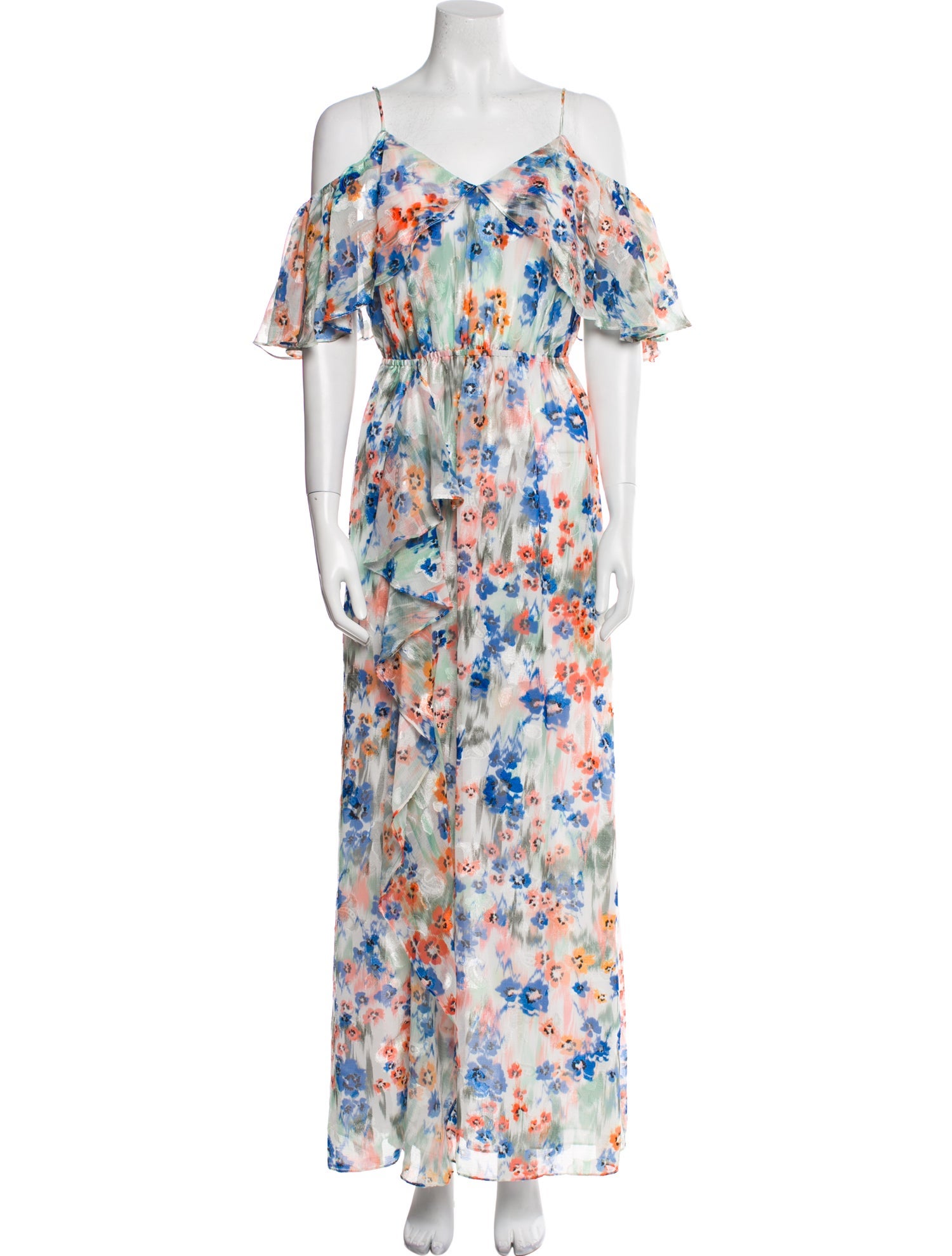 Tanya Taylor Floral Print Long Dress