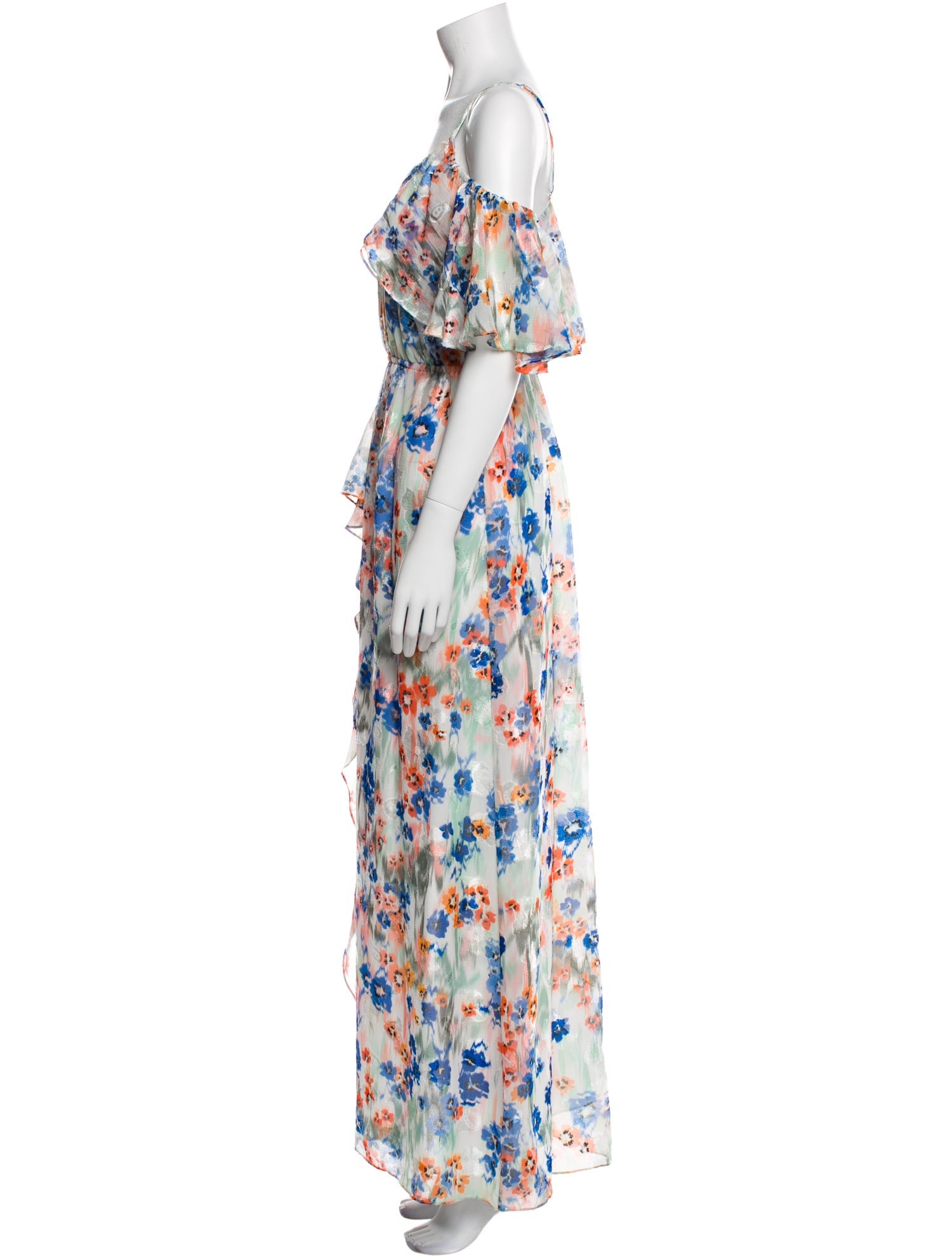 Tanya Taylor Floral Print Long Dress