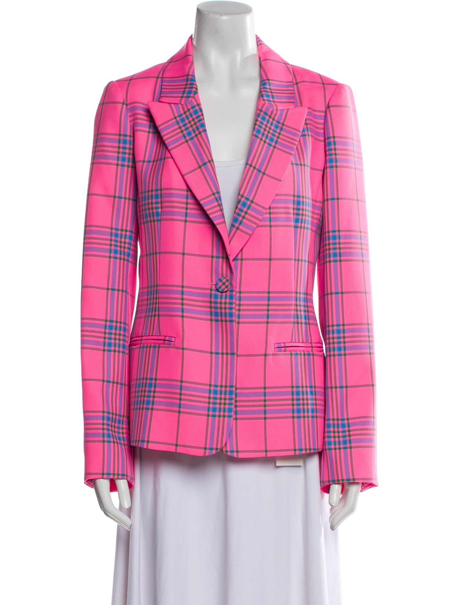 Tanya Taylor Plaid Print Blazer w/ Tags