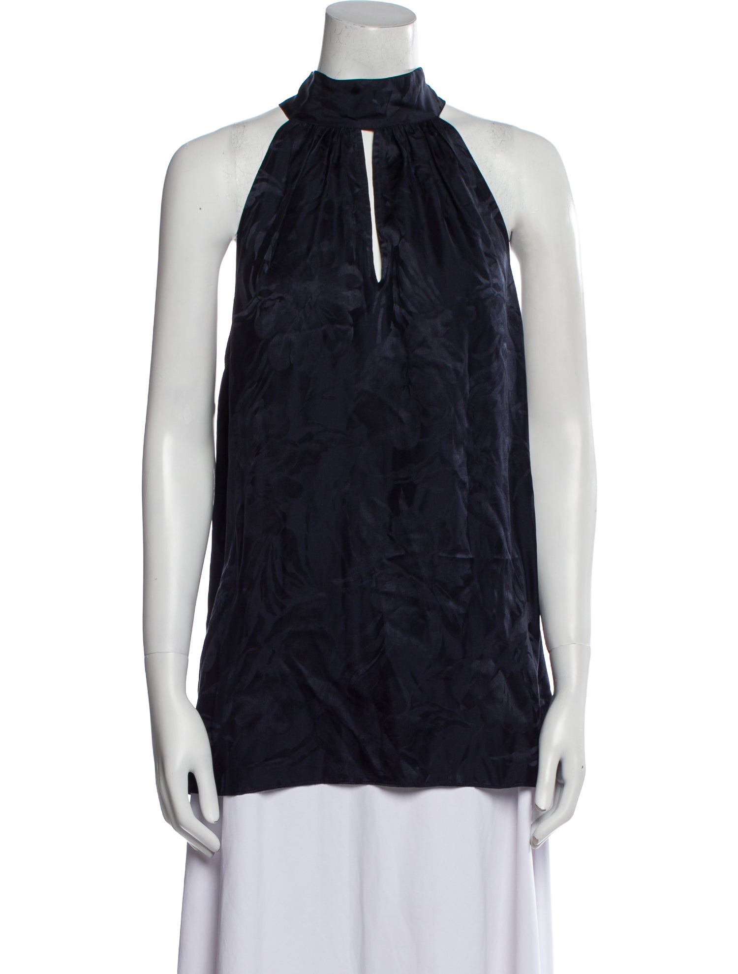 Tanya Taylor Silk Halterneck Blouse