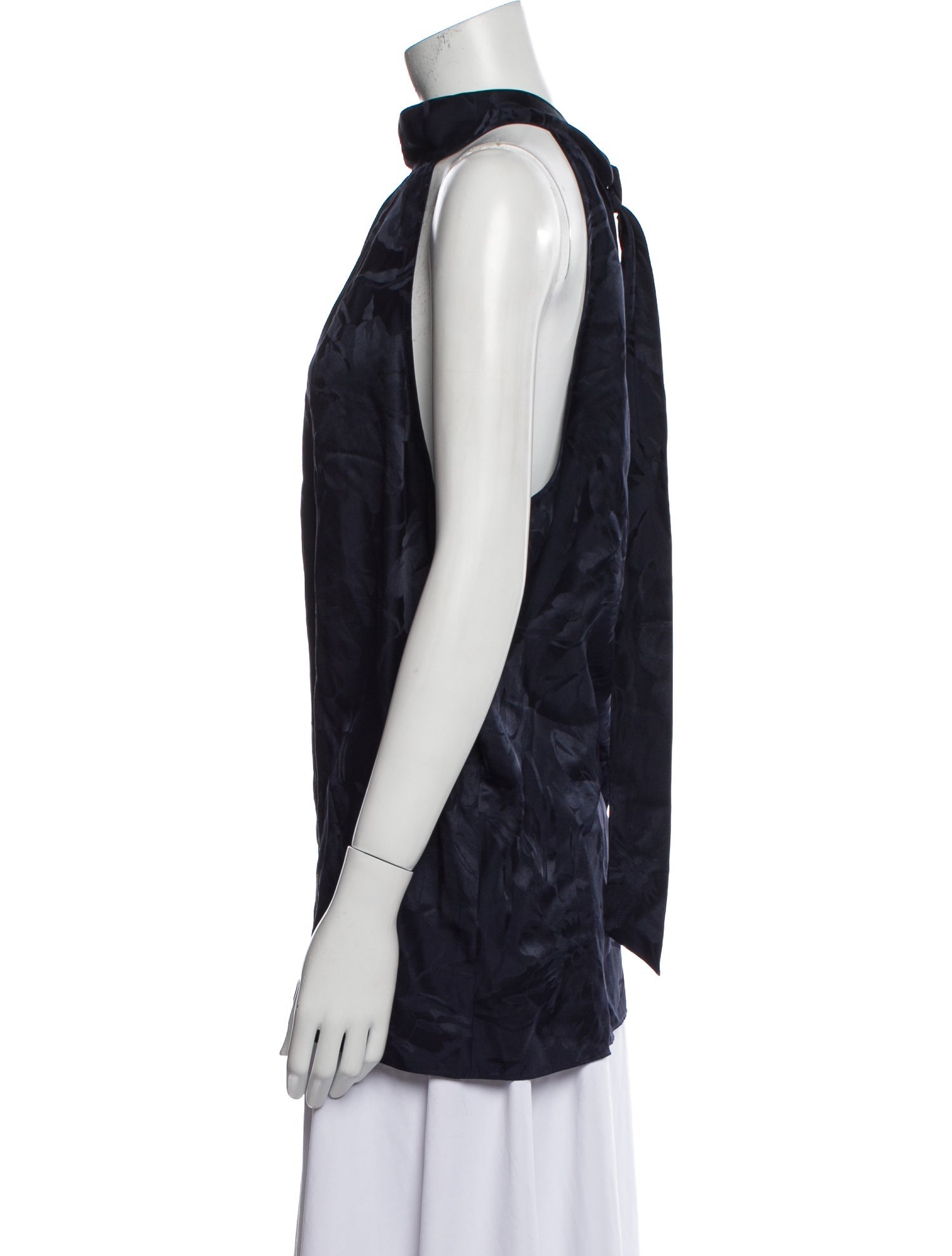 Tanya Taylor Silk Halterneck Blouse