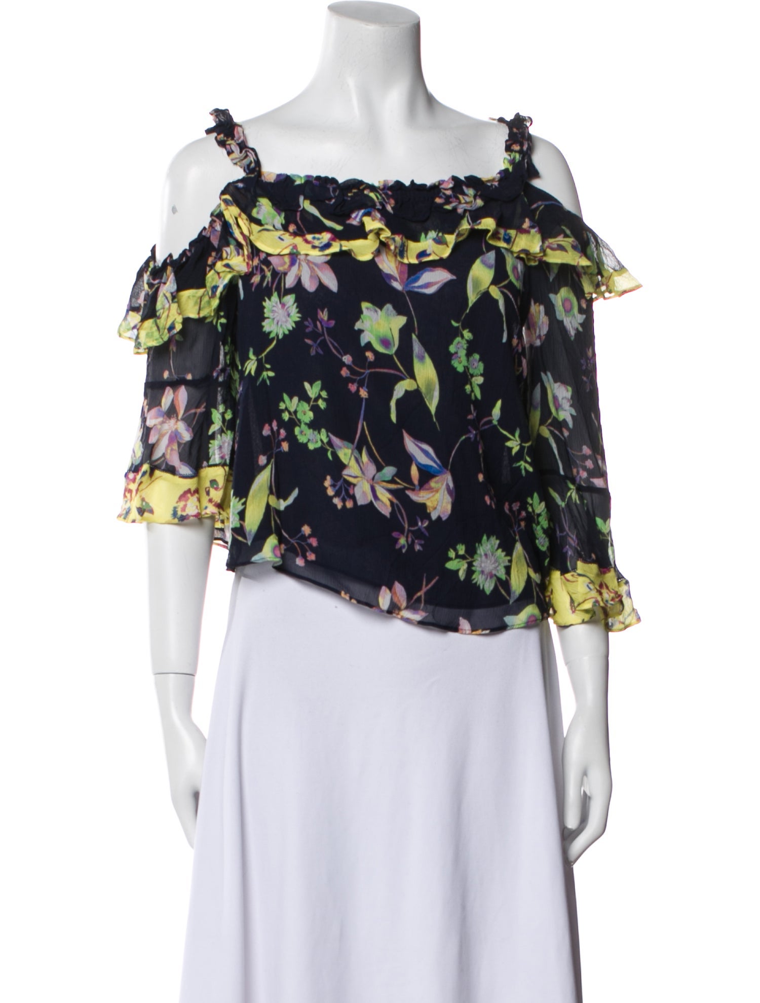 Tanya Taylor Silk Floral Print Blouse w/ Tags