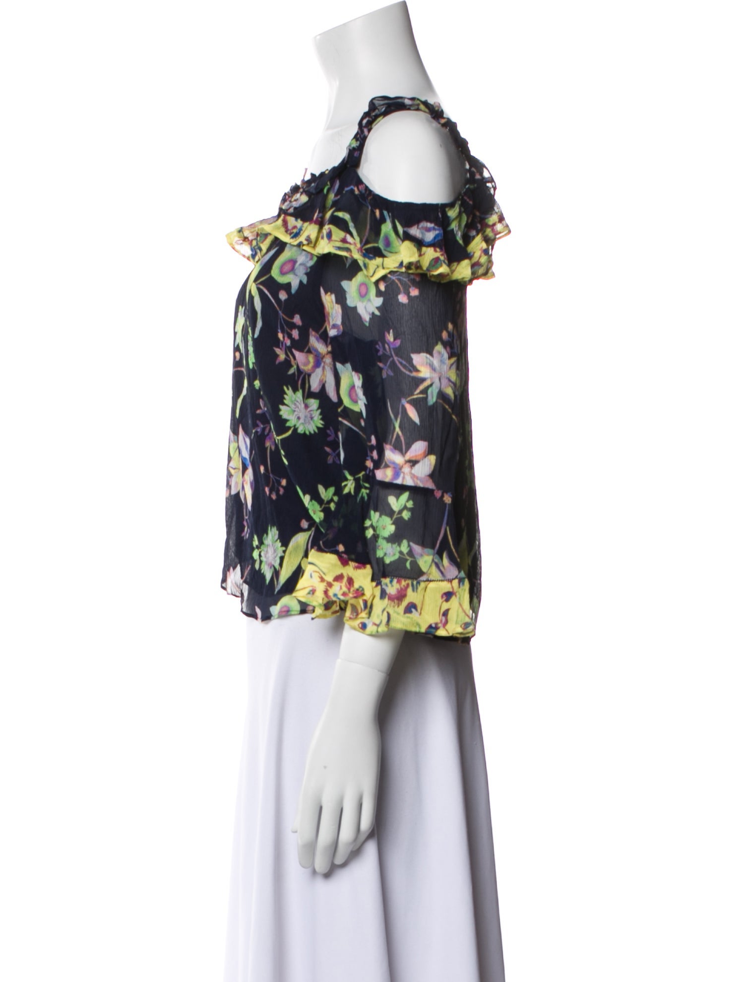 Tanya Taylor Silk Floral Print Blouse w/ Tags