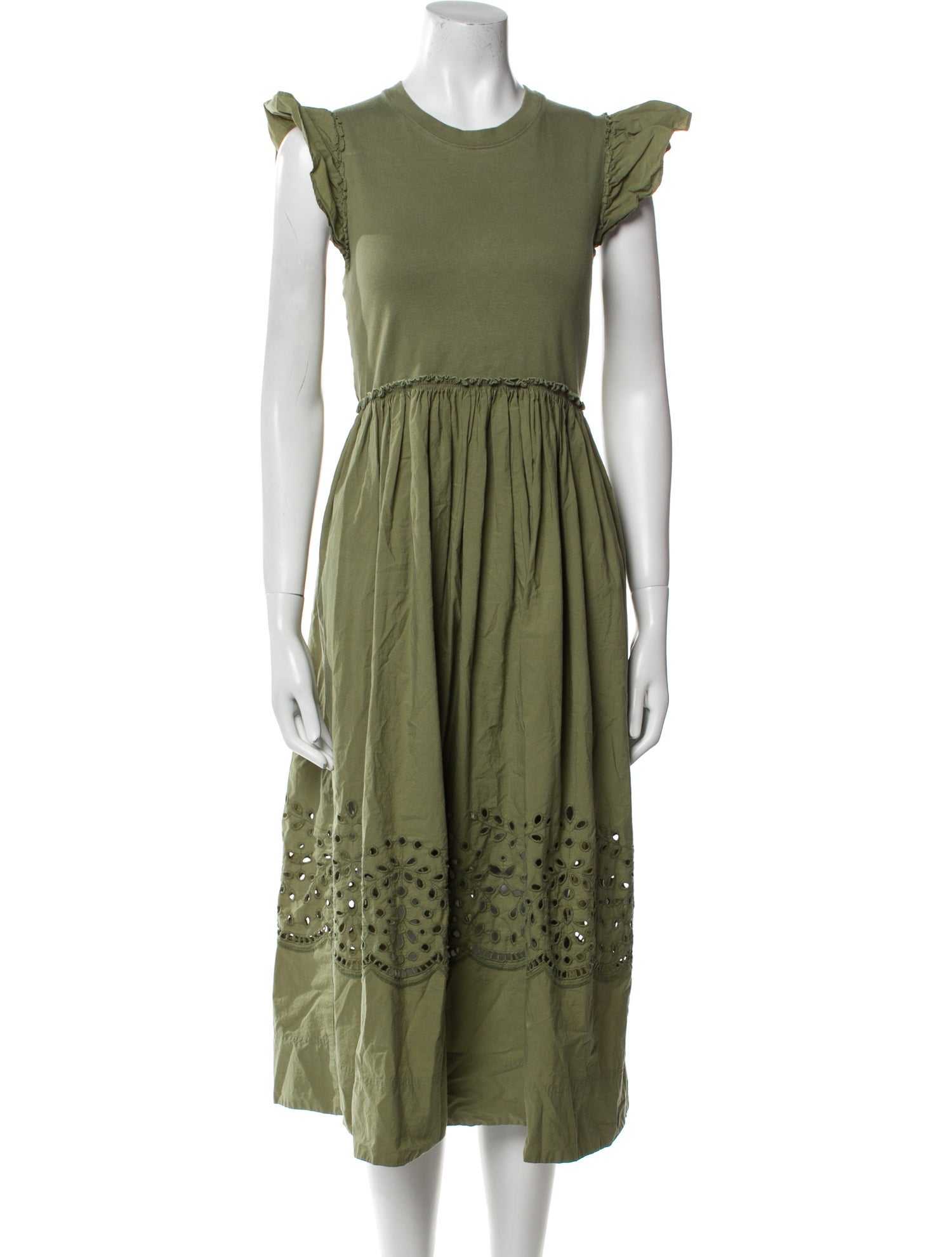 Tanya Taylor Crew Neck Midi Length Dress