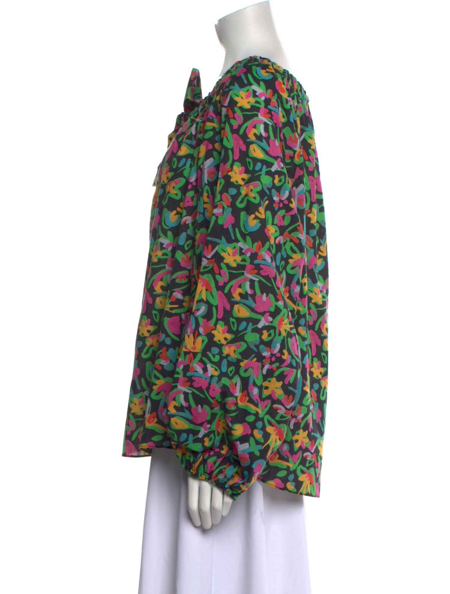 Tanya Taylor Printed Square Neckline Blouse