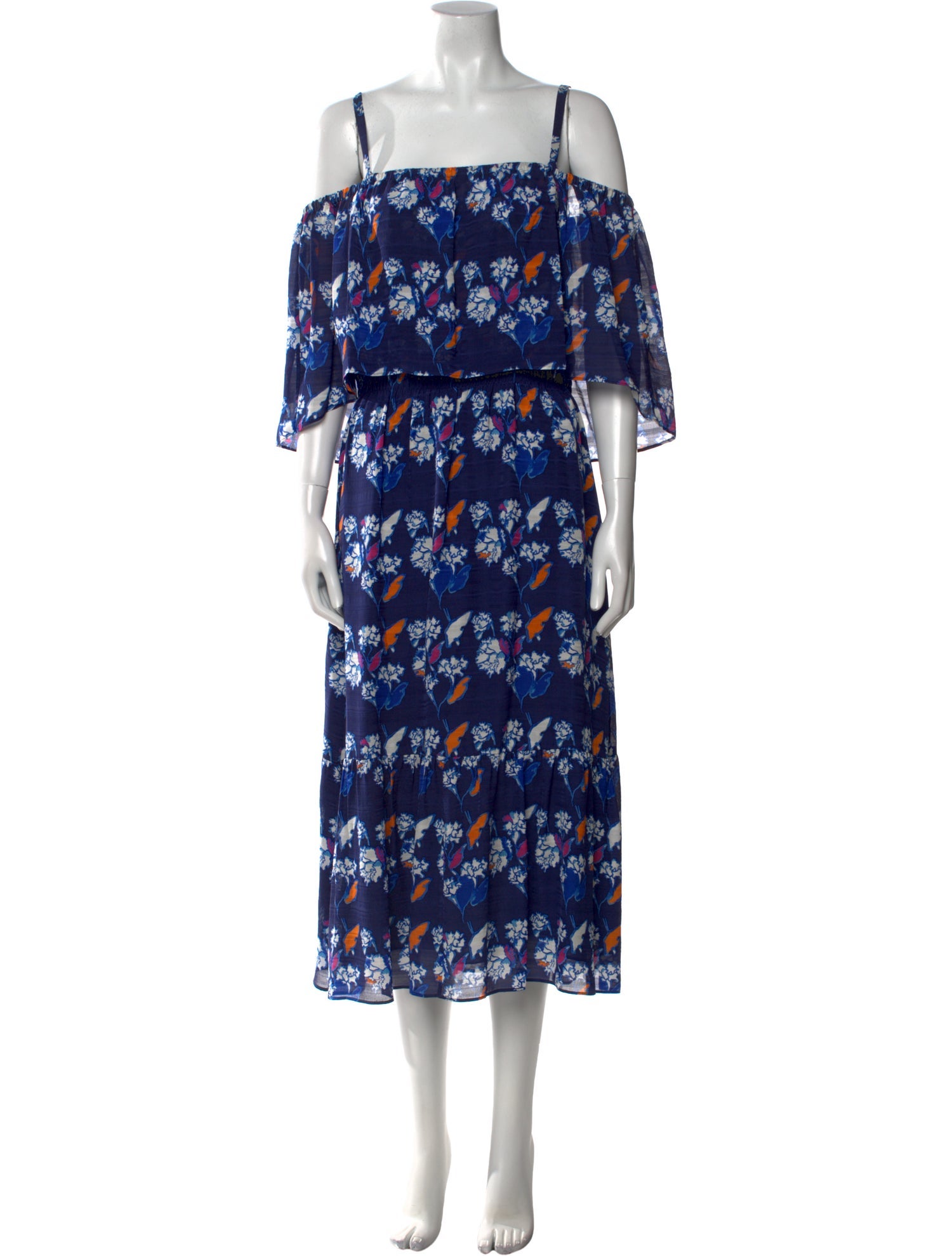 Tanya Taylor Floral Print Knee-Length Dress