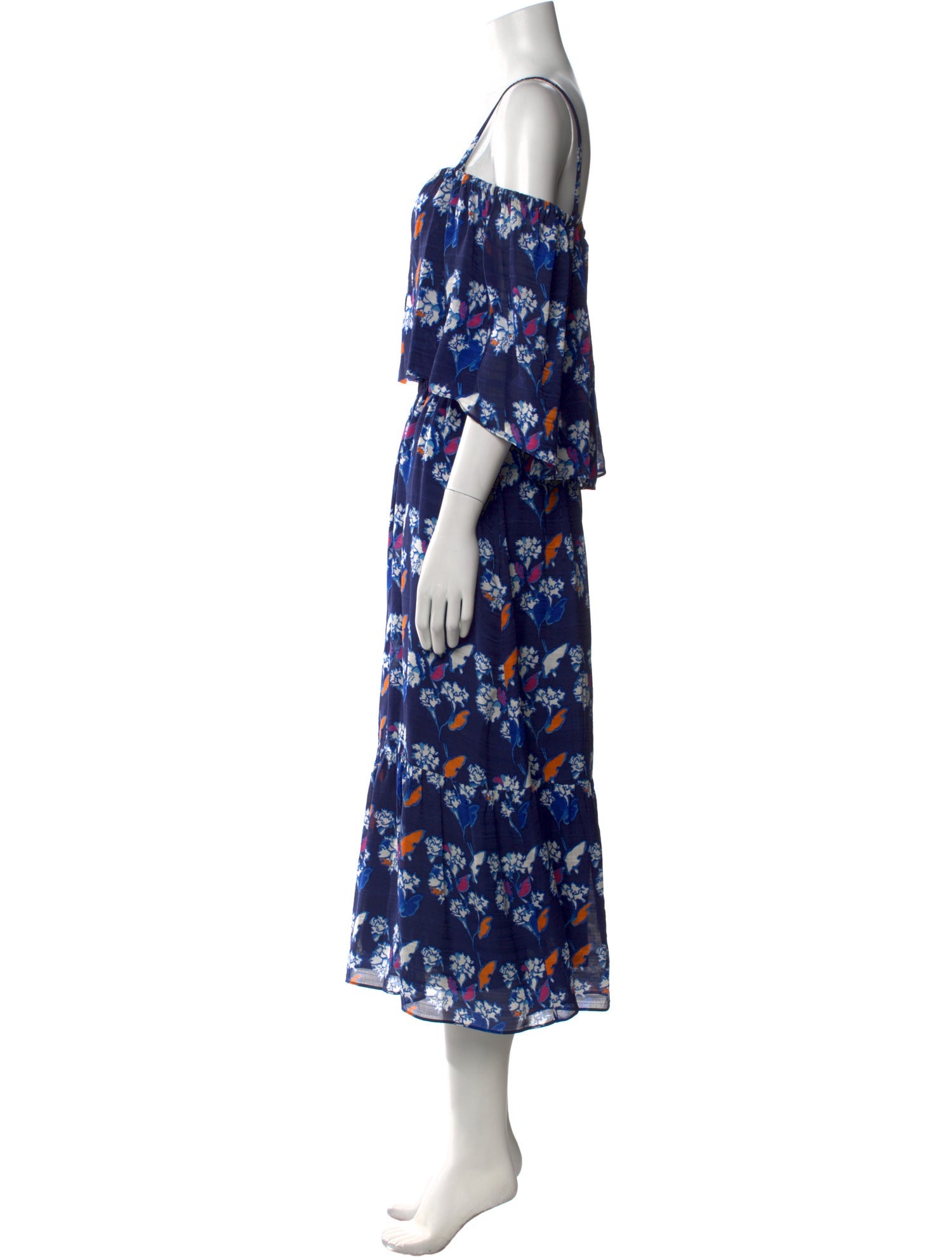 Tanya Taylor Floral Print Knee-Length Dress