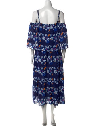 Tanya Taylor Floral Print Knee-Length Dress