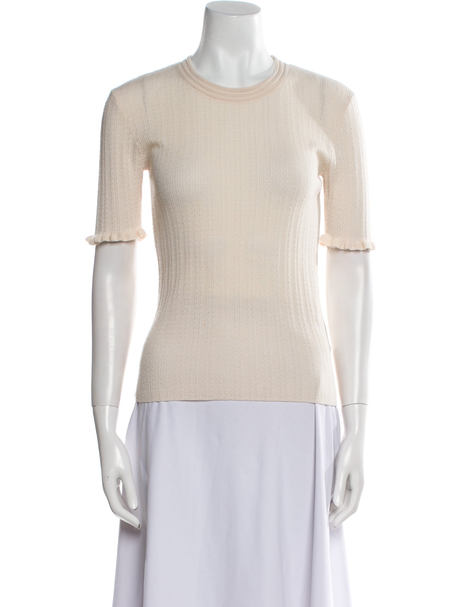 Tanya Taylor Merino Wool Crew Neck Sweater