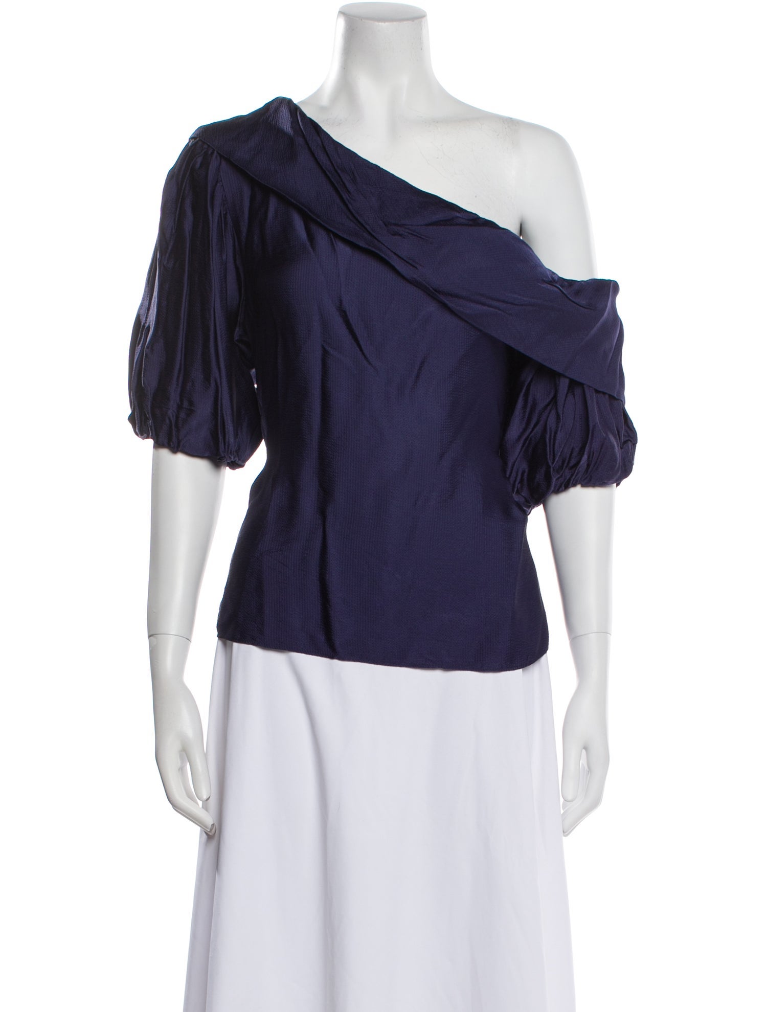 Tanya Taylor Cowl Neck Three-Quarter Sleeve Top