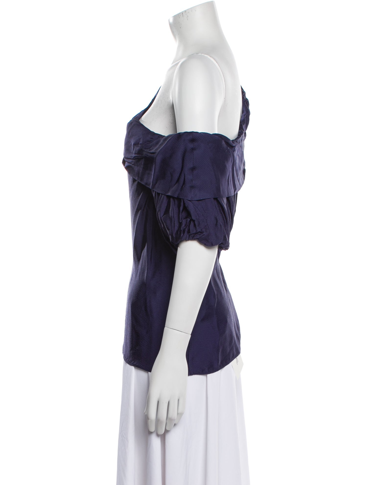 Tanya Taylor Cowl Neck Three-Quarter Sleeve Top