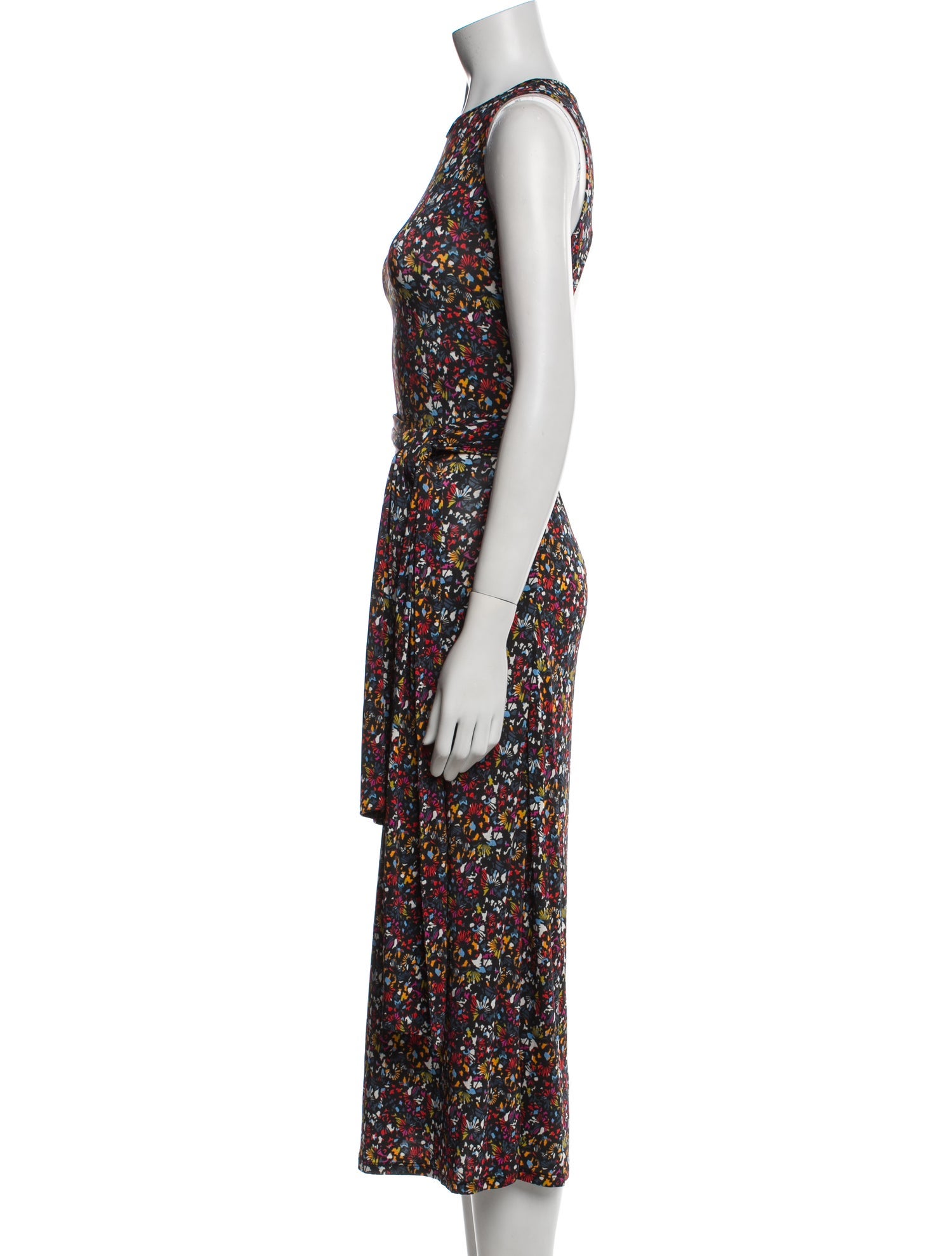 Tanya Taylor Floral Print Midi Length Dress