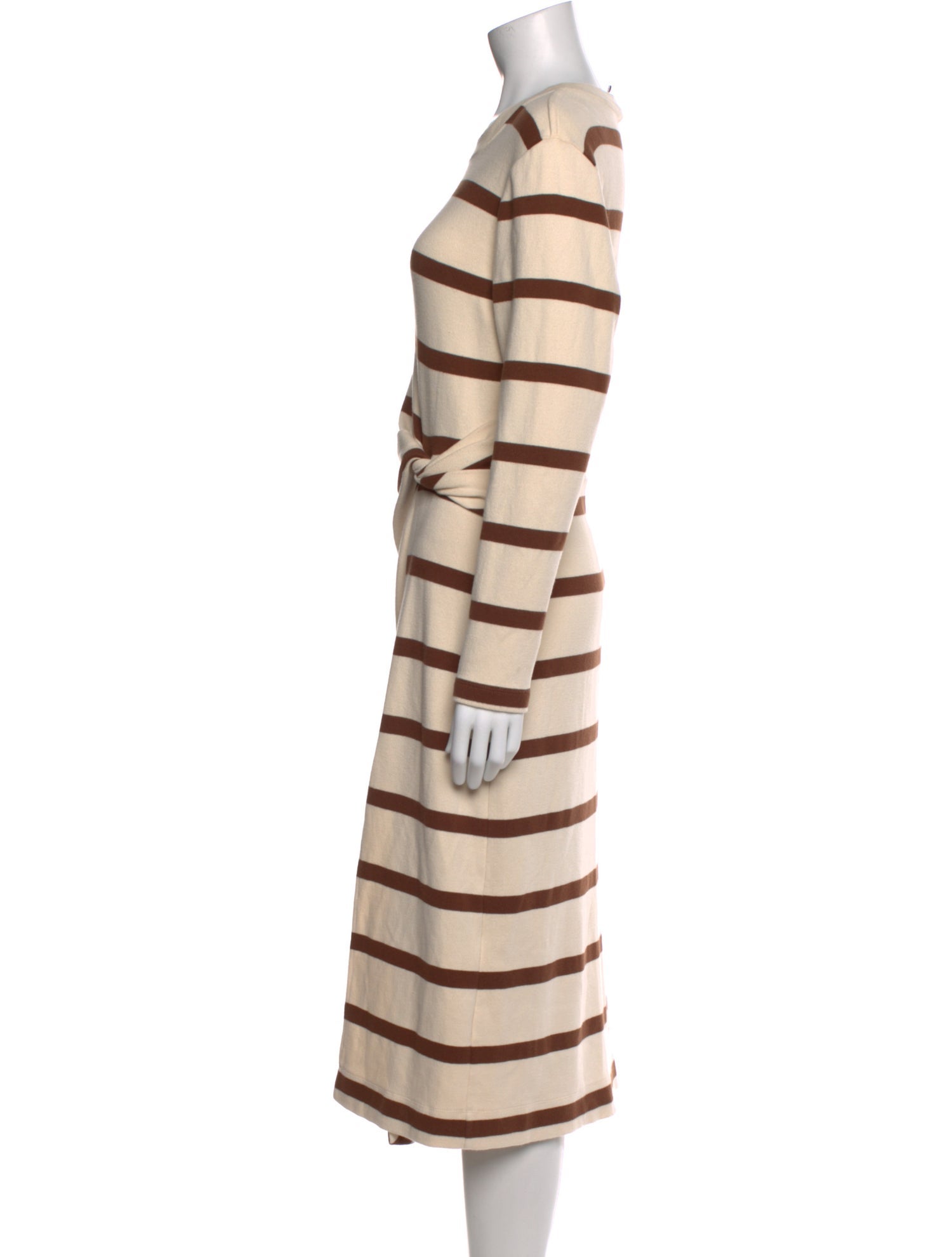 Tanya Taylor Striped Midi Length Dress