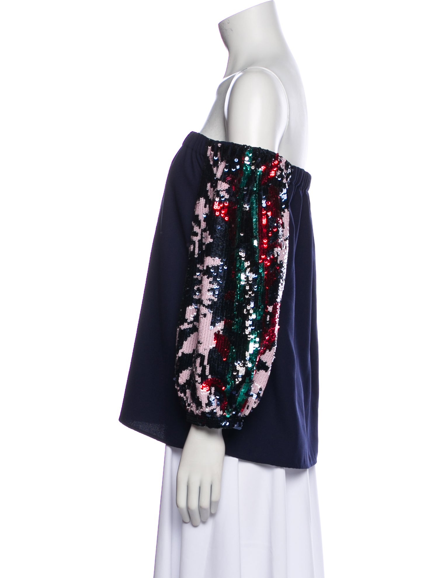 Tanya Taylor Floral Print Off-The-Shoulder Blouse