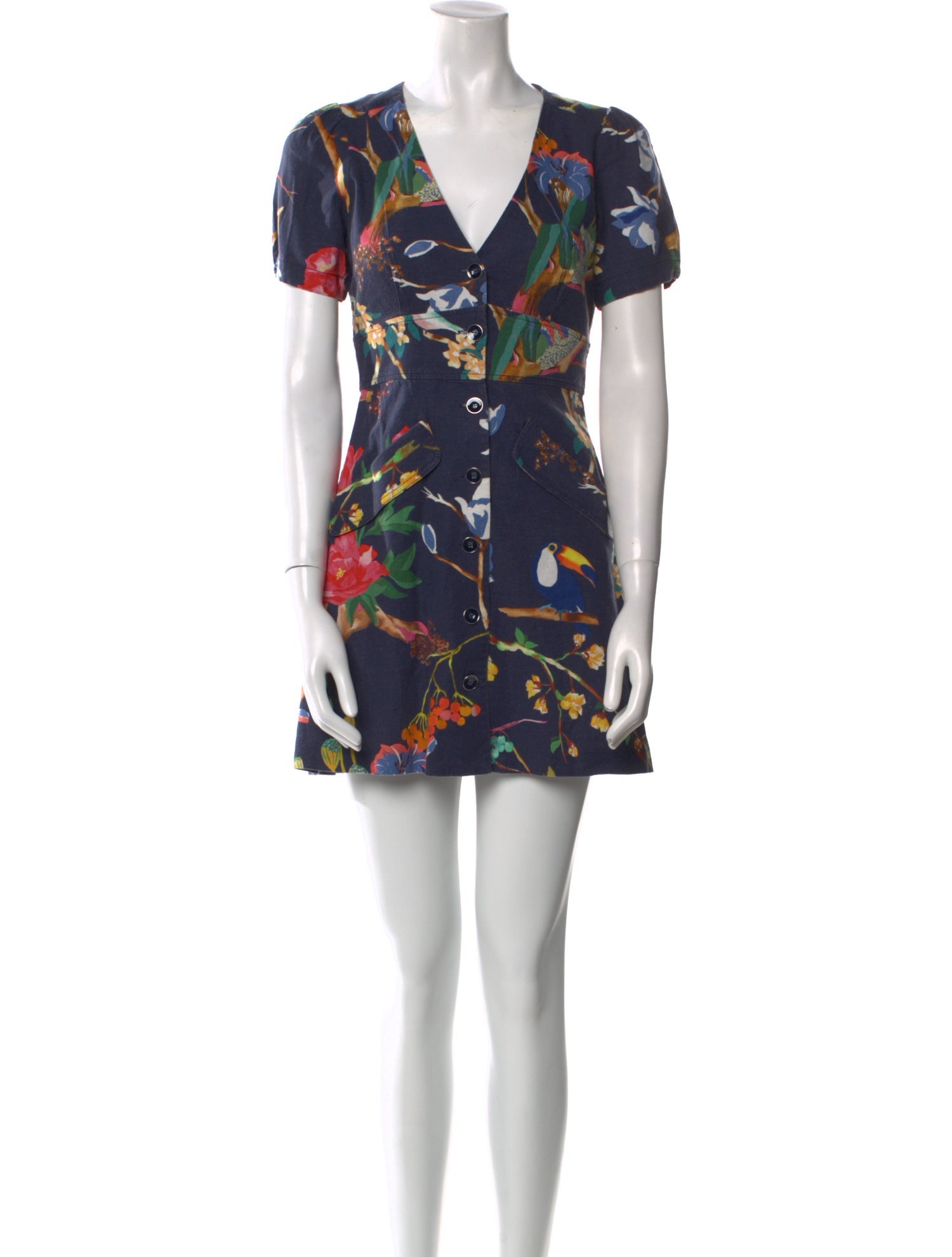Tanya Taylor Floral Print Mini Dress