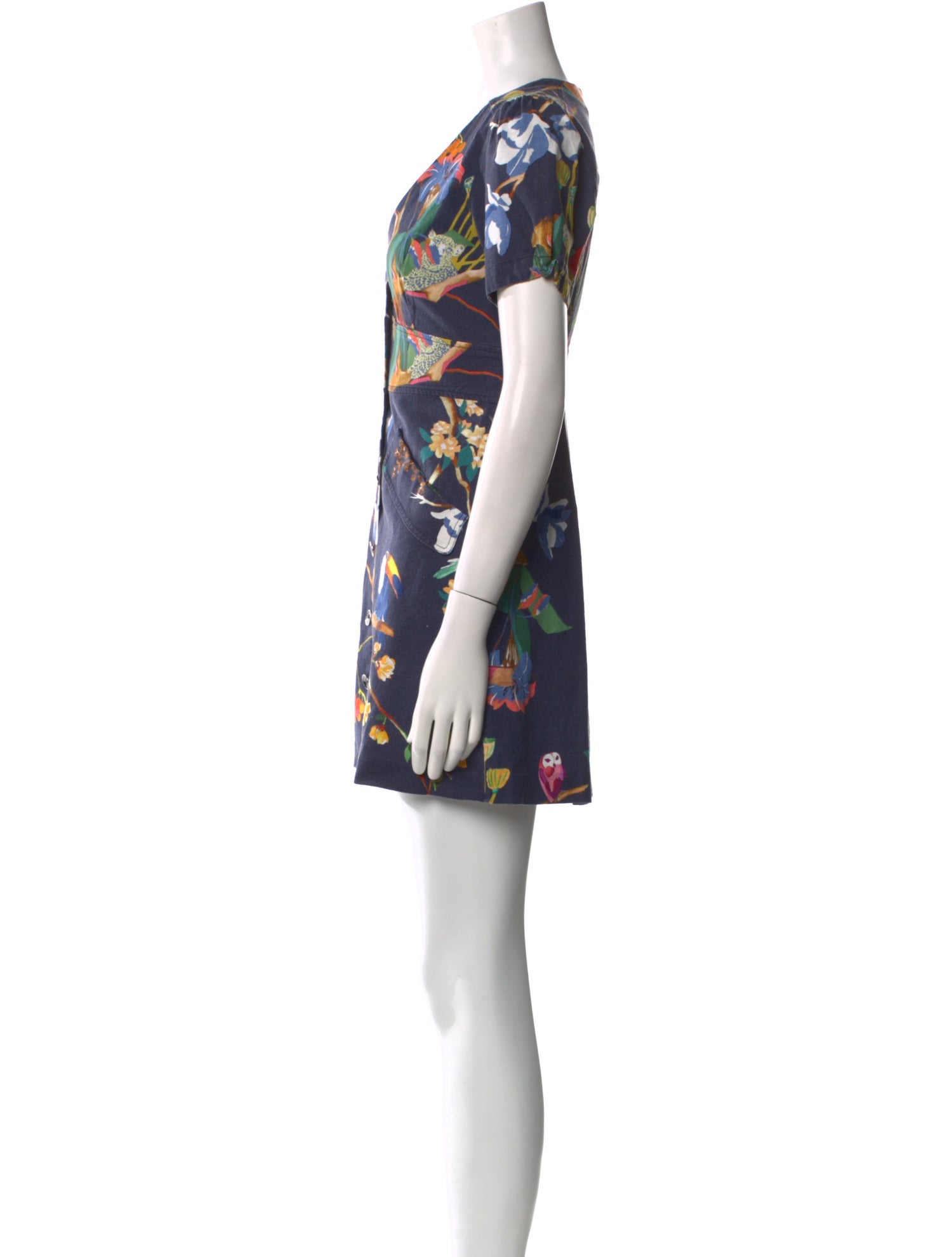 Tanya Taylor Floral Print Mini Dress
