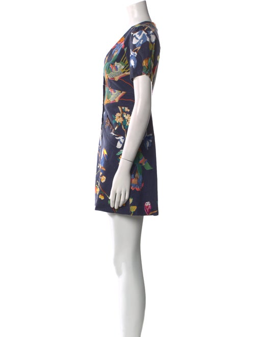 Tanya Taylor Floral Print Mini Dress
