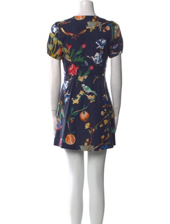 Tanya Taylor Floral Print Mini Dress