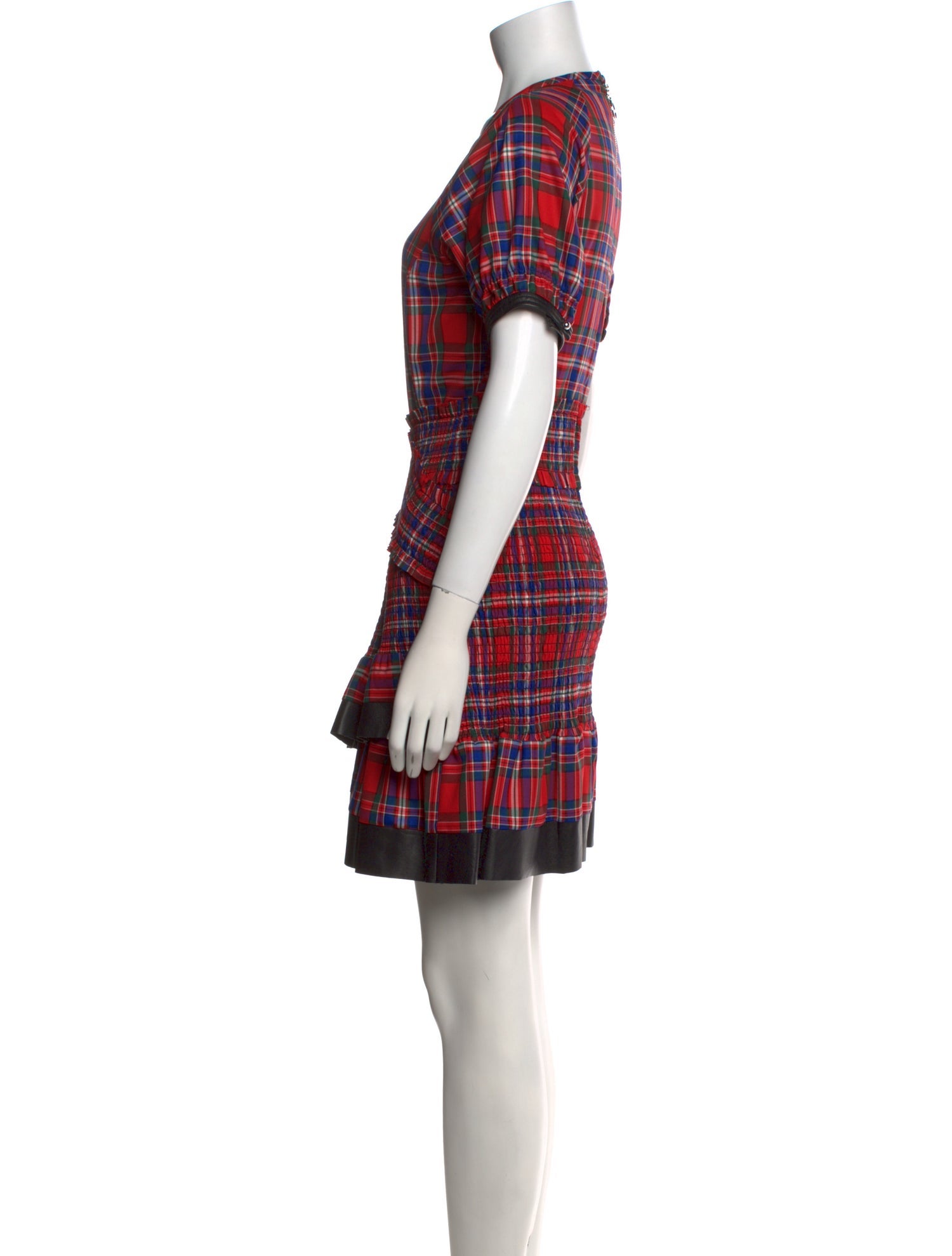 Tanya Taylor Plaid Print Knee-Length Dress