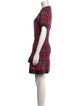 Tanya Taylor Plaid Print Knee-Length Dress