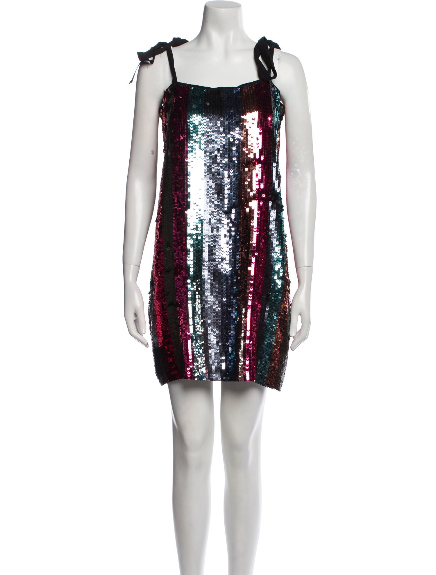 Tanya Taylor Square Neckline Mini Dress