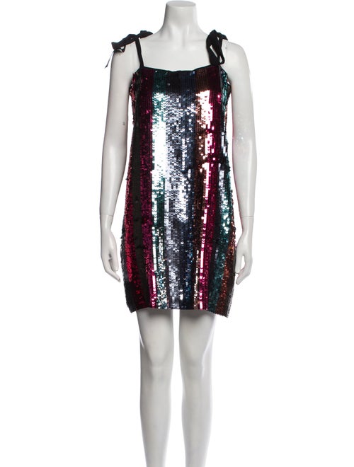 Tanya Taylor Square Neckline Mini Dress