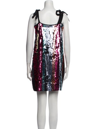 Tanya Taylor Square Neckline Mini Dress