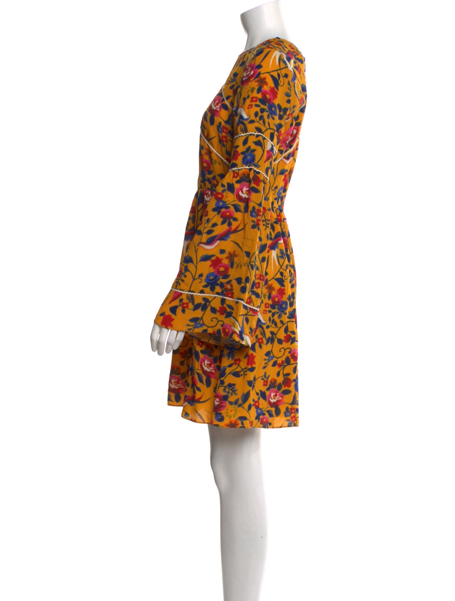 Tanya Taylor Floral Print Mini Dress