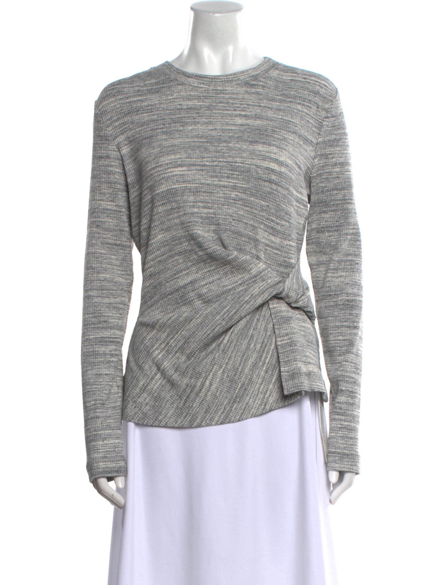 Tanya Taylor Crew Neck Long Sleeve Top