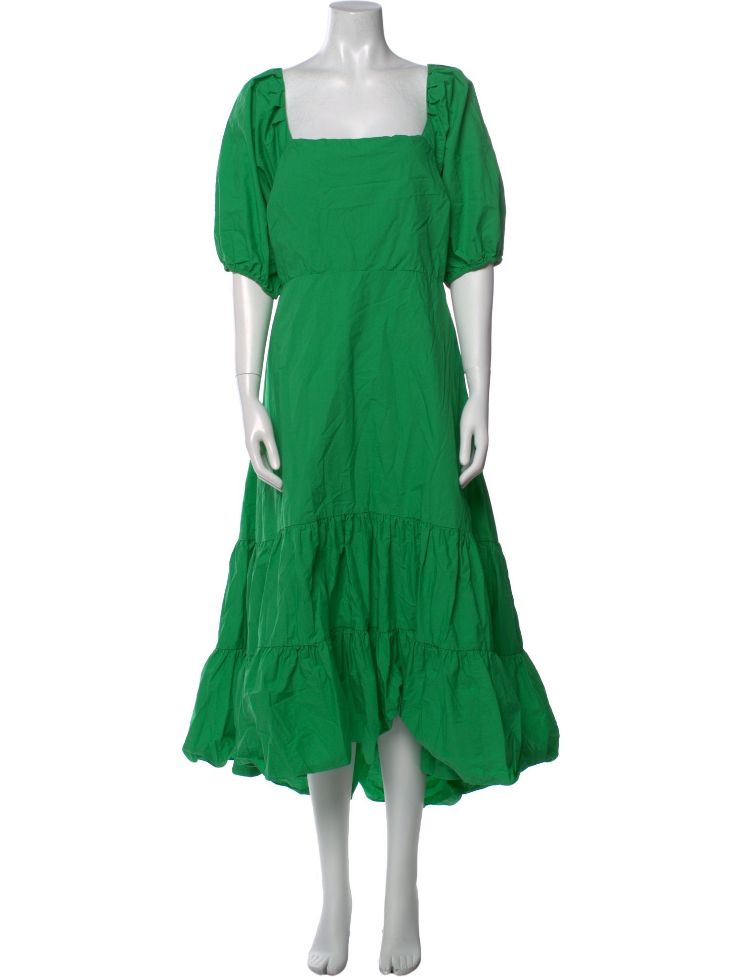 Tanya Taylor Square Neckline Midi Length Dress