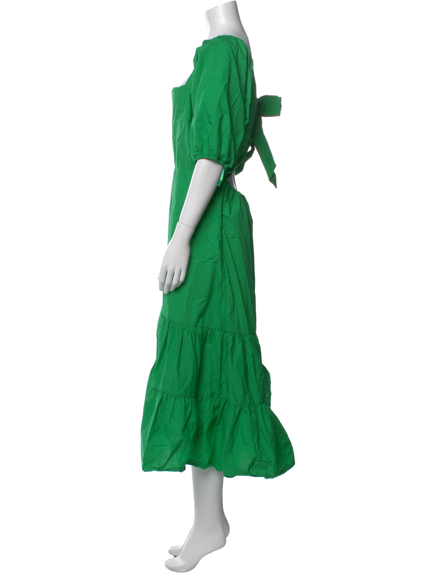 Tanya Taylor Square Neckline Midi Length Dress