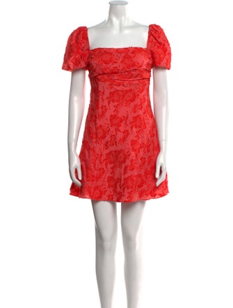 Tanya Taylor Floral Print Mini Dress