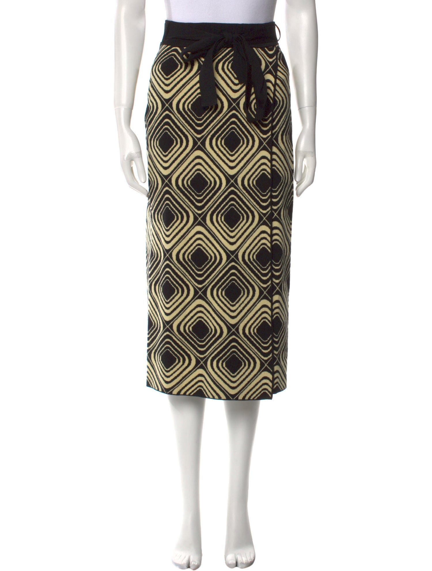 Tanya Taylor Merino Wool Midi Length Skirt