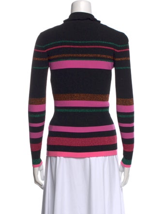 Tanya Taylor Striped Turtleneck Sweater