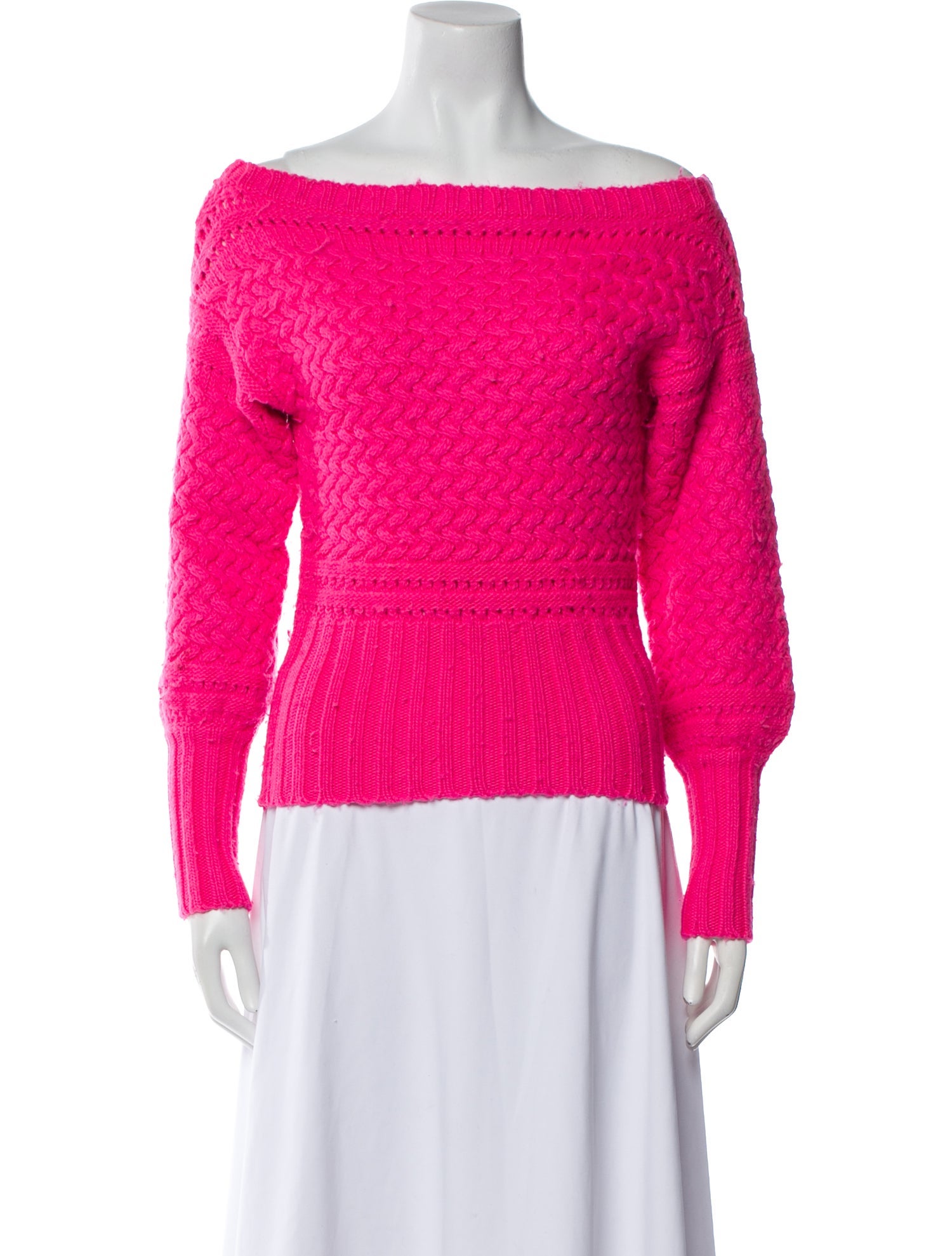 Tanya Taylor Wool Bateau Neckline Sweater