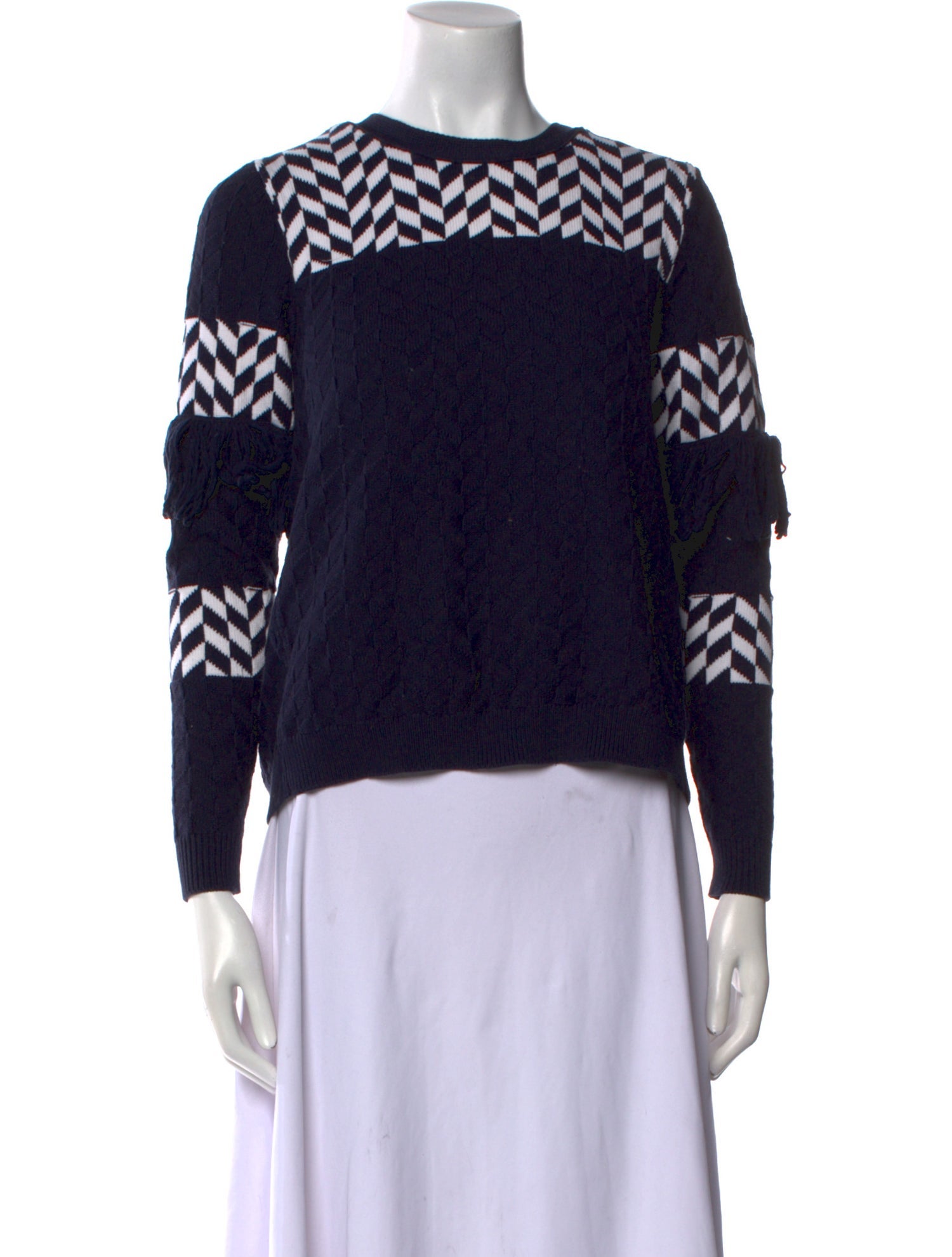 Tanya Taylor Printed Crew Neck Sweater