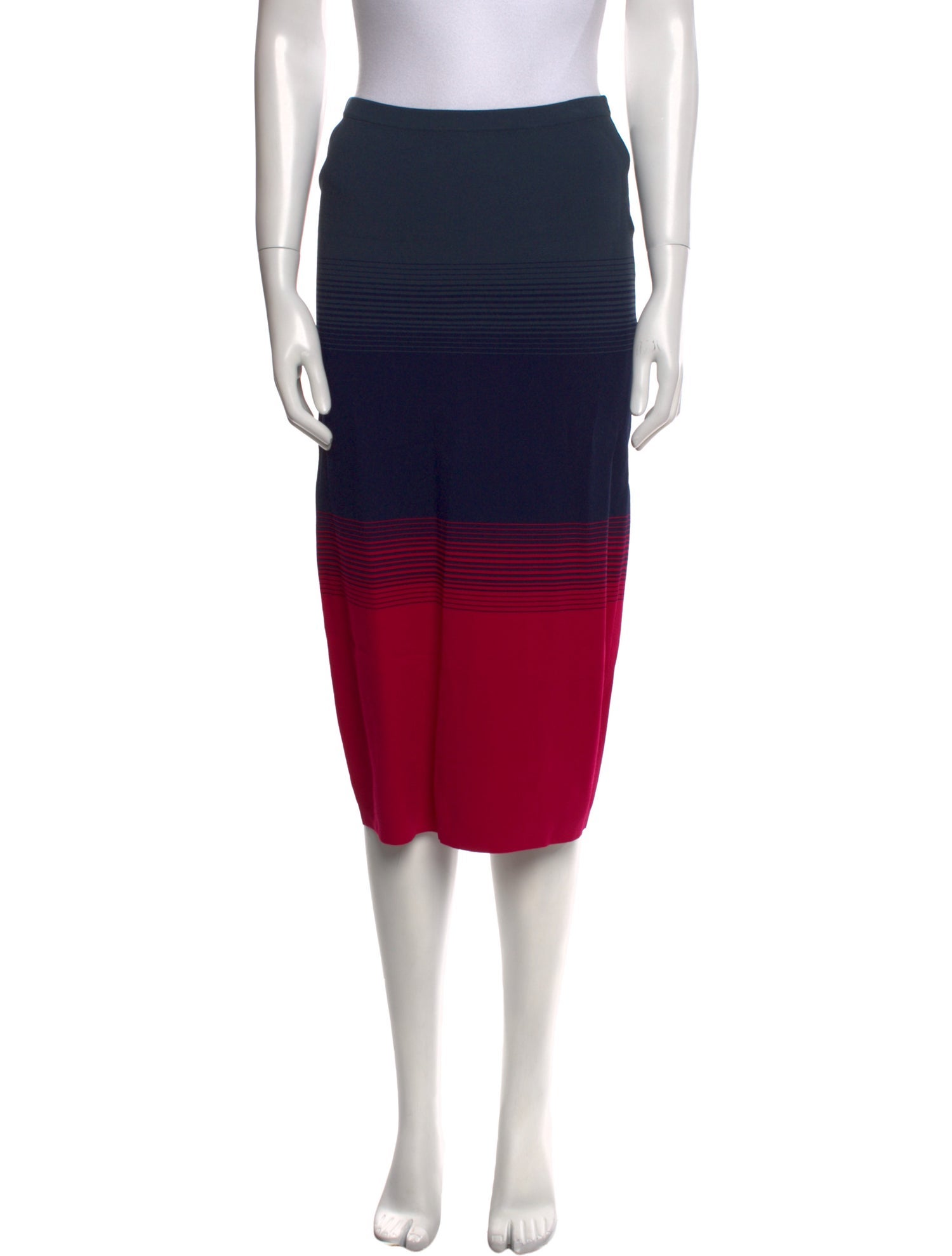 Tanya Taylor Colorblock Pattern Knee-Length Skirt